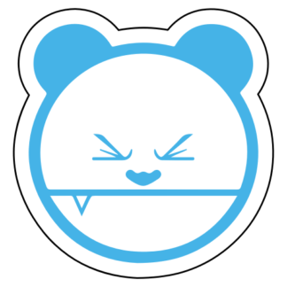 Mad Panda Sticker (Baby Blue)